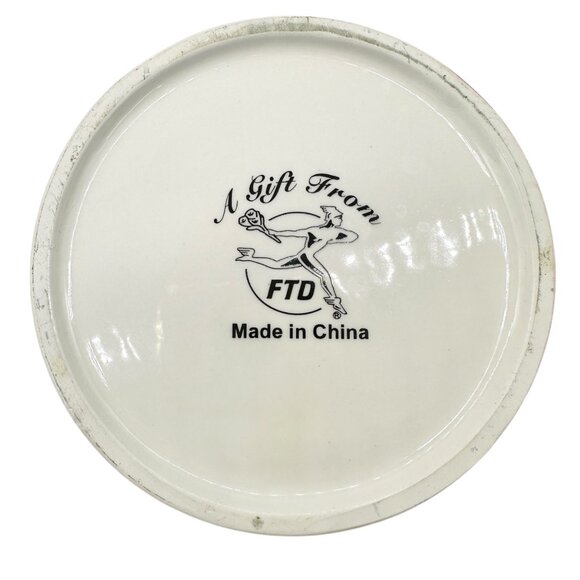 FTD Ceramic Happy Birthday Planter Pot Red and Multicolor 5 Inch Diameter - Picture 3 of 8